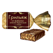 Грильяж в глазури ФАБРИКА ИМ. КРУПСКОЙ на основе арахиса и фундука, 1000 г за 1&nbsp;098 ₽. Конфеты фасованные.  Доставка по РФ. Без переплат!