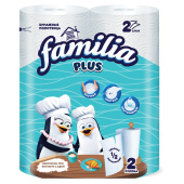 Полотенца бумажные бытовые, спайка 2 шт., 2-слойные (2х12 м), FAMILIA, 22,7x12 см, белые, 5083815 за 107 ₽. Полотенца бумажные офисно-бытовые.  Доставка по РФ. Без переплат!