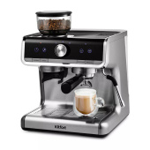 Кофейная станция KITFORT КТ-789, 1550 Вт, объем 2,8 л, для зерен 250 г, ручной капучинатор, серая за 40&nbsp;963 ₽. Кофеварки рожковые.  Доставка по РФ. Без переплат!