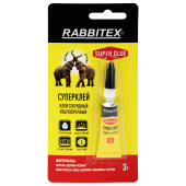 Клей секундный суперклей УЛЬТРАПРОЧНЫЙ, блистер, 3 грамма, RABBITEX (РАББИТЕКС) "ДВА СЛОНА", 609811 за 22 ₽. Клей специальный.  Доставка по РФ. Без переплат!