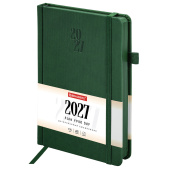Ежедневник датированный 2027, А5, 138х213 мм, BRAUBERG "Plain", под кожу, резинка, держатель для ручки, темно-зеленый, 118038 за 325 ₽. Ежедневники с покрытием "под кожу и ткань".  Доставка по РФ. Без переплат!