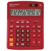 Калькулятор настольный BRAUBERG EXTRA-12-WR (206x155 мм), 12 разрядов, двойное питание, БОРДОВЫЙ, 250484 за 690 ₽. Калькуляторы настольные.  Доставка по РФ. Без переплат!