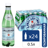 Вода ГАЗИРОВАННАЯ минеральная SAN PELLEGRINO, 0,5 л, ИТАЛИЯ, УТ-00003848 за 202 ₽. Минеральная и питьевая вода.  Доставка по РФ. Без переплат!