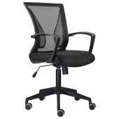 Кресло BRABIX "Wings MG-309", пластик черный, сетка, черное, 532015 за 7 730 ₽. Кресла для персонала.  Доставка по РФ. Без переплат!
