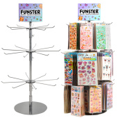Стойка-вертушка настольная FUNSTER, 80х47 см, 24 крючка, 3 вращающихся ряда, 507857 за 5&nbsp;787 ₽. Стойки и дисплеи.  Доставка по РФ. Без переплат!