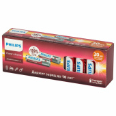 Батарейки алкалиновые "пальчиковые" КОМПЛЕКТ 20 шт., PHILIPS Power Alkaline, АА (LR6, 24А), блистер, Б0064673 за 1&nbsp;313 ₽. Батарейки.  Доставка по РФ. Без переплат!