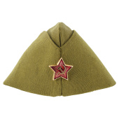 Пилотка военная однослойная, металлическая красная звезда, размер универсальный (51-54), ПЛ-02 за 166 ₽. Товары к 9 Мая.  Доставка по РФ. Без переплат!