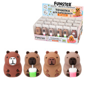 Точилка фигурная FUNSTER (ФАНСТЕР) "Капибара", 1 отверстие, ассорти, в дисплее, 274059 за 79 ₽. Точилки ручные.  Доставка по РФ. Без переплат!