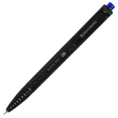 Ручка шариковая масляная автоматическая BRAUBERG "BLACK PEN RT", СИНЯЯ, игольчатый наконечник 0,7 мм, линия письма 0,35 мм, 144326 за 31 ₽. Ручки шариковые автоматические.  Доставка по РФ. Без переплат!