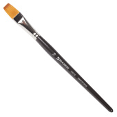 Кисть художественная профессиональная BRAUBERG ART CLASSIC, синтетика мягкая под колонок, плоская, № 16, короткая ручка, 200703 за 195 ₽. Кисти художественные из синтетического волоса.  Доставка по РФ. Без переплат!