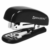 Степлер №10 МИНИ BRAUBERG "Classic", до 12 листов, с антистеплером, черный, 222544 за 102 ₽. Степлеры настольные.  Доставка по РФ. Без переплат!