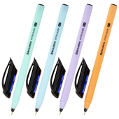 Ручка шариковая масляная BRAUBERG "Extra Glide Softy EL", СИНЯЯ, корпус ассорти, игольчатый наконечник 0,7 мм, линия письма 0,5 мм, 144262 за 26 ₽. Ручки шариковые неавтоматические.  Доставка по РФ. Без переплат!