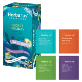 Чай HERBARUS "Secret Holiday" ассорти 4 вкуса, 24 пакетика в конвертах за 305 ₽. Чай пакетированный.  Доставка по РФ. Без переплат!