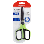 Ножницы BRAUBERG "JET Special", салатовые, 175 мм, 3-сторонняя заточка, тефлоновое покрытие, 238851 за 292 ₽. Ножницы универсальные.  Доставка по РФ. Без переплат!