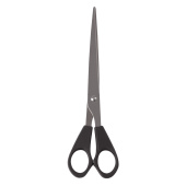 Ножницы STAFF Basic, 180 мм, чёрные, ПВХ чехол с европодвесом, 236939 за 62 ₽. Ножницы универсальные.  Доставка по РФ. Без переплат!