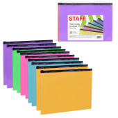 Папка-конверт на молнии А4 (230х333 мм), ПВХ, цвет ассорти/прозрачная, 0,15 мм, STAFF, 274076 за 37 ₽. Папки-конверты на молнии.  Доставка по РФ. Без переплат!