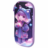 Пенал ЮНЛАНДИЯ, 1 отделение, 1 откидная планка, карман, EVA покрытие soft-touch, 22х10х5 см, "Sky Girl", 273183 за 361 ₽. Пеналы каркасные.  Доставка по РФ. Без переплат!