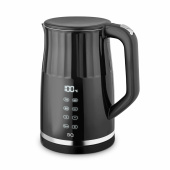 Чайник электрический с двойными стенками BQ (БИ-КЬЮ) KT1801SW, 1,7 л, 2200 Вт, ТЕРМОРЕГУЛЯТОР, черный, 86198284 за 3 869 ₽. Чайники.  Доставка по РФ. Без переплат!