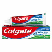 Зубная паста 100 мл COLGATE "Натуральная мята", тройное действие, с фторидом, 7891024128992 за 177 ₽. Зубные пасты.  Доставка по РФ. Без переплат!