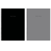 Тетрадь А4, 120 л., BRAUBERG, гребень, клетка, матовая ламинация, "Minimal Classic", 405640 за 192 ₽. Тетради формата А4.  Доставка по РФ. Без переплат!