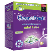 Таблетки для посудомоечных машин 200 шт., CLEAN&FRESH All IN 1 MINI TABS, Cd13200m за 1 191 ₽. Таблетки, жидкие средства, порошки для мытья посуды в ПММ.  Доставка по РФ. Без переплат!