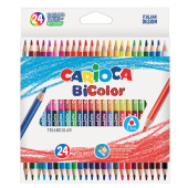 Карандаши двусторонние CARIOCA "Bi-color", 24 штуки, 48 цветов, трехранные, заточенные, 43031 за 591 ₽. Карандаши цветные. Доставка по РФ. Без переплат!