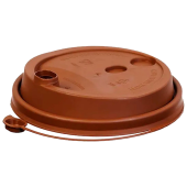 Крышка с питейником для бумажного стакана, ДИАМЕТР 90 мм, матовая коричневая, ПП, ВЗЛП, 3001М/Кор за 4 ₽. Крышки для стаканов.  Доставка по РФ. Без переплат!