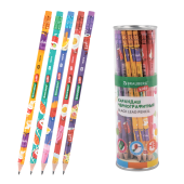 Карандаш чернографитный с принтом BRAUBERG KIDS "FOOD", 1 шт., HB, с ластиком, корпус ассорти, 182018 за 10 ₽. Карандаши чернографитные.  Доставка по РФ. Без переплат!
