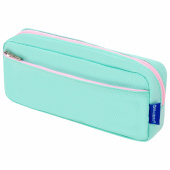Пенал мягкий BRAUBERG PASTEL, 2 отделения, мятный, 21х9,5х5 см, 272275 за 325 ₽. Пеналы мягкие.  Доставка по РФ. Без переплат!