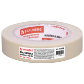Клейкая лента малярная креппированная 25 мм х 50 м (реальная длина!), профессиональная, BRAUBERG, 228086 за 104 ₽. Клейкие ленты специальные.  Доставка по РФ. Без переплат!