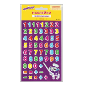 Наклейки зефирные "Цифры", многоразовые, 10х15 см, ЮНЛАНДИЯ, 661796 за 83 ₽. Наклейки.  Доставка по РФ. Без переплат!