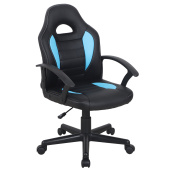 Кресло компьютерное BRABIX "Spark GM-201", экокожа, черное/голубое, 532505 за 7 116 ₽. Кресла игровые. Доставка по РФ. Без переплат!