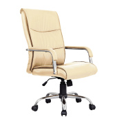 Кресло офисное BRABIX "Space EX-508", экокожа, хром, бежевое, 531165 за 13 230 ₽. Кресла для руководителей.  Доставка по РФ. Без переплат!