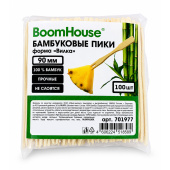 Шпажки-пики для канапе бамбуковые, ВИЛКА 9 см, 100 шт., BOOMHOUSE (БУМХАУС), 701977 за 57 ₽. Шампуры и пики для канапе, шашлыка.  Доставка по РФ. Без переплат!