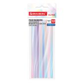 Закладки клейкие, выделители текста, BRAUBERG ULTRA PASTEL COLOR, 135х5 мм, 160 штук (8 цветов х 20 листов), 116686 за 112 ₽. Закладки самоклеящиеся.  Доставка по РФ. Без переплат!