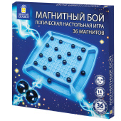 Игра настольная логическая "Магнитный бой", 36 магнитов, доска 22х22 см, ЗОЛОТАЯ СКАЗКА, 665893 за 384 ₽. Настольные игры.  Доставка по РФ. Без переплат!