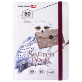 Скетчбук, белая бумага 80 г/м2, 145х203 мм, 80 л., резинка, твердый, BRAUBERG ART DEBUT "Хогвартс", 114581 за 196 ₽. Альбомы, скетчбуки и бумага для графики и эскизов.  Доставка по РФ. Без переплат!