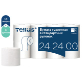 Бумага туалетная Tellus/TORK КОМФОРТ (Система ТР4), спайка 8 рулонов по 16 метров, 3-слойная, 242400 за 360 ₽. Туалетная бумага профессиональная.  Доставка по РФ. Без переплат!