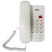 Телефон RITMIX RT-311 white, световая индикация звонка, тональный/импульсный режим, повтор, белый, 80002232 за 1 186 ₽. Стационарные телефоны.  Доставка по РФ. Без переплат!