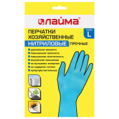 Перчатки МНОГОРАЗОВЫЕ нитриловые LAIMA ГИПОАЛЛЕРГЕННЫЕ, хлопчатобумажное напыление, ПРОЧНЫЕ, размер L (большой), синие, вес 38 г, 604999 за 149 ₽. Перчатки латексные и резиновые.  Доставка по РФ. Без переплат!