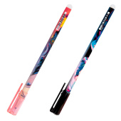 Ручка стираемая гелевая с принтом FUNSTER (ФАНСТЕР) "ANIME", СИНЯЯ, корпус ассорти, игольчатый наконечник 0,5 мм, линия 0,35 мм, 144412 за 42 ₽. Ручки со стираемыми чернилами.  Доставка по РФ. Без переплат!