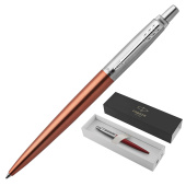 Ручка шариковая PARKER "Jotter Core Chelsea Orange CT", корпус оранжевый, детали хром, синяя, 1953189 за 2 247 ₽. Ручки шариковые подарочные.  Доставка по РФ. Без переплат!