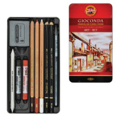 Набор художественный KOH-I-NOOR "Gioconda", 10 предметов, металлическая коробка, 8890000001PL за 2 010 ₽. Профессиональные наборы для художников.  Доставка по РФ. Без переплат!