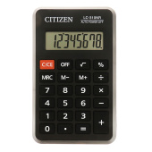 Калькулятор карманный CITIZEN LC310NR (114х69 мм), 8 разрядов, питание от батарейки, LC-310NR за 983 ₽. Калькуляторы карманные. Доставка по РФ. Без переплат!