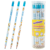 Карандаш чернографитный с принтом ЮНЛАНДИЯ КОРГИ, 1 шт., HB, с ластиком, корпус ассорти, 182009 за 12 ₽. Карандаши чернографитные.  Доставка по РФ. Без переплат!