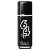 Флеш-диск 64 GB, SMARTBUY Glossy, USB 2.0, черный, SB64GBGS-K за 1&nbsp;056 ₽. Флеш-диски USB.  Доставка по РФ. Без переплат!