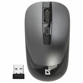 Мышь беспроводная бесшумная DEFENDER Wave MM-995, USB, 3 кнопки+1 колесо-кнопка, оптическая, серая, 52993 за 561 ₽. Мыши беспроводные компьютерные.  Доставка по РФ. Без переплат!