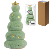 Украшение новогоднее интерьерное, 18 см, "Пушистая елочка", полиэстер, пенопласт, ЗОЛОТАЯ СКАЗКА, 592565 за 225 ₽. Украшение интерьера.  Доставка по РФ. Без переплат!