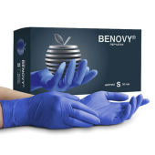 Перчатки нитриловые смотровые 50 пар (100 штук), размер 6-7, S (малый), сиреневые, BENOVY MultiColor за 510 ₽. Перчатки медицинские.  Доставка по РФ. Без переплат!