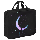 Папка на молнии с ручками BRAUBERG А4, 1 отделение, полиэстер, 80 мм, "Night moon cat", 274502 за 377 ₽. Папки-сумки с ручками.  Доставка по РФ. Без переплат!